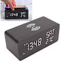 Miniatyrbild 8 av 9: Digital klocka, laddningsbar justerbar LED-klocka, digital väckarklocka för sovrum, digital sovrumsväckarklocka, sängbordsdigital väckarklocka för barn,