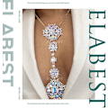 Miniatyrbilde 4 av 5: Boho Rhinestone Statement Halskjede Krystall Halskjede Kropp