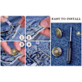 Miniatyrbilde 3 av 5: 12 sett justerbare knapper for jeans - 20mm syfrie metallknapper