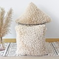 Miniatyrbilde 1 av 5: Fluffy dekorative putetrekk (18x18 tommer, 2-pakning, beige)