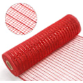 Miniatyrbillede 2 af 5: Deco Mesh 10 tommer x 10 meter Hver rulle, Metallic Foil Poly Mesh Bånd Rød og