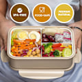 Miniatyrbilde 2 av 5: Bento-boks for voksne og barn - 1400 ml Bento-boks med skje og gaffel -