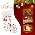Miniatyrbild 7 av 7: Julklapp, personliga julklappsstrumpor 2-pack Jul Tomten Isbjörn Pingvin 45,7 cm Julstrumpor Hängande Ornament K