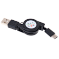Miniatyrbilde 1 av 5: Innfellbar Type C Data & Sync Ladeledning Ladningskabel USB C