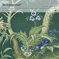 Miniatyrbild 7 av 8: Chinoiserie Bir Flower Floral Roun Tablecloth 36x36in Aqua an Green Asian Table Cloth Roun Cover Waterproof Washable Table ecor for Kitchen Style
