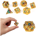 Miniatyrbild 2 av 5: Hålmetalls polyhedral tärningar 7PCS set för Dungeons and Dragons RPG