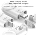 Miniatyrbillede 3 af 7: Justerbar iWatch-oplader kompatibel med Apple Watch-oplader til rejser, kontor, hjem, bil, roterende USB A-stik Hvid  Hvid  Hvid  Hvid