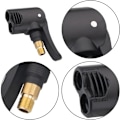 Miniatyrbilde 3 av 5: Dobbelthodet sykkelsporpumpe Däck luftpumpe ventiladapter