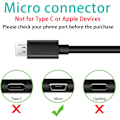 Miniatyrbillede 2 af 5: Micro USB-kabel 10ft 3-pak Ekstra lang Android-opladerkabel Høj