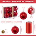 Miniatyrbild 2 av 5: 2,76\" Julgranskulor Set, Genomskinlig Plast Okrossbar Julgranshänge