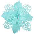 Miniatyrbillede 1 af 5: 12 stk. 6,3‘‘Diameter Glitter Juleblomster Farverige Blå Julestjerne