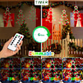 Miniatyrbilde 3 av 5: Julevindulys 3-pak batteridrevne LED-trelys 8 moduser timer