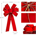 Miniatyrbilde 2 av 5: 6 stk store julebuer - 30,7\" x 10,6\" jul Valentinsdag gull