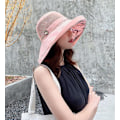 Miniatyrbilde 3 av 5: Dame Mesh Solhatter Sommer UV-beskyttelse Bred Bremskjerm Strandfiske Cap