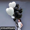 Miniatyrbilde 3 av 6: 20 stk 18 tommers hvite folie mylar hjerteformede ballonger dekorasjoner Valentinsdag bursdag bryllup baby shower fest (hvit) C2-hvit C2-hvit