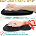 Miniatyrbild 3 av 6: Ergonomiskt handledsstöd för musmatta med stegad kilform, handledsstöd för smärtlindring, handledsstöd för musmatta fylld med minnesskum, karpaltunnelmusmatta för
