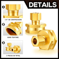 Miniatyrbillede 3 af 5: 3/8\" OD Kompression x 3/4\" FHT Kompression Have Slange Gevind