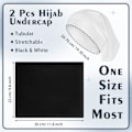 Miniatyrbillede 2 af 5: Hijab Undercap (2 stk.) - Strækbar Elastisk Underscarf Tube Bonnet
