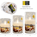 Miniatyrbild 2 av 5: Vita julglas flimrande flamlösa ljus batteridrivna med 10-tangent