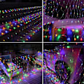 Miniatyrbillede 7 af 9: 12ft x 5ft 360 LED julelysnet, 8 tilstande busknetlys, der kan forbindes, timer, vandtæt til juletræer, buske, have, udendørs