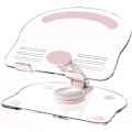 Miniatyrbild 1 av 5: Akryl Tabletthållare med 360° Roterande Bas, Vikbart Justerbart Transparent Tabletställ för Skrivbord Hemmakontor, Kompatibel med iPad Pro Air M