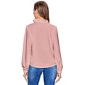 Miniatyrbilde 2 av 5: Kvinners langærmet front sløyfe knyting volang krage elegant bluse skjorte topper