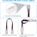 Miniatyrbilde 3 av 5: Oppgradert LED-lysstripekoblingssett - 10mm 5050 4-pinners RGB LED-lysstripekoblinger