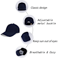 Miniatyrbillede 3 af 5: Klassisk Baseball Cap Low Profile Justerbar Bomulds Kasketter til Løb Cykling