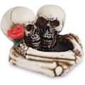 Miniatyrbillede 1 af 5: To kranier Rock Punk Style Skull Askebæger Resin Håndværk Hjemmeindretning Halloween Dekoration Husholdningsartikler (Farve: B) B  B