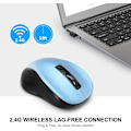 Miniatyrbillede 2 af 5: 2.4G trådløs mus til bærbar computer. Ergonomisk computermus med USB
