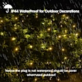 Miniatyrbillede 3 af 9: Udendørs julelys, 100 LED 5ftx5ft julelysnet med sammenkædelig, vandtæt, UL-certificeret og holdbart grønt ledningsdesign til varmt