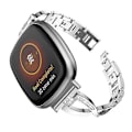 Miniatyrbillede 1 af 5: For Fitbit Versa 4 / Sense 2 Universal Diamond Metal Watch Band UZE Silver
