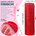 Miniatyrbillede 2 af 5: Deco Mesh Bånd, 10 tommer x 30 fod Hver rulle Metallic Foil Mesh Bånd til