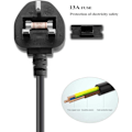 Miniatyrbild 3 av 5: Nätkabel till IEC C7 (Svart 1-pack) - 2 meter Laptop Strömkabel