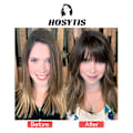 Miniatyrbilde 5 av 5: Bangs hårklips i lugg 100% ekte menneskehår extensions Wispy Bangs