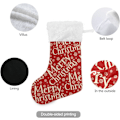 Miniatyrbild 2 av 7: Julklapp, Personliga Julklappsstrumpor 2-pack Glad Jul Text Snöflinga 45,7 cm Julstrumpor Hängande Ornament Eldstad