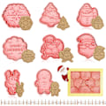 Miniatyrbild 1 av 5: Jul Cookie Cutters (Set om 8, Jul Rosa-A)