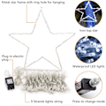 Miniatyrbilde 4 av 8: Juledekorasjon Stjernelys Utendørs, 320 LED 16,4Ft Julelys [8 Moduser og Vanntett] for Halloween Jul Nyttår Ferie (Jern)