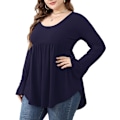 Miniatyrbillede 2 af 3: Kvinders Plus Size Casual Ærmeløs Rund Hals Flowy Tank Top Tunika Cami Skjorter