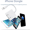 Miniatyrbild 2 av 5: [5 i 1] Apple iPhone Dubbla Portar Hörlursadapter Ljud