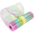 Miniatyrbillede 1 af 5: Rainbow Deco Mesh 10 tommer Pastel Rainbow Mesh Ribbon Fabric Mesh Roll