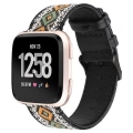 Miniatyrbillede 1 af 5: For Fitbit Versa Etnisk Stil Ægte Læder Rem LEQ Retro