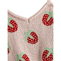 Miniatyrbilde 3 av 4: Kvinners blonder lappeteppe spaghetti stropp avling cami søt ribbestrikket slim fit V