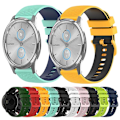 Miniatyrbillede 3 af 5: For Garmin Vivomove Luxe 20mm Ternet To-farvet Silikone Urrem JNI Red-Black