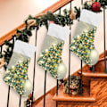 Miniatyrbild 4 av 7: Julklapp, Personliga Julklappsstrumpor 2-pack Julgranar 45,7 cm Julstrumpor Hängande Ornament Eldstad för Träddekoration 1