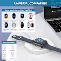 Miniatyrbillede 3 af 5: 2 i 1 trådløs oplader til Apple Watch
