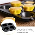 Miniatyrbillede 4 af 5: 4 kopper store muffinsforme/bakker, non-stick muffinsforme