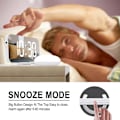 Miniatyrbild 5 av 8: Hög digital väckarklocka för tunga sovare vuxna med sängvibrator, 2 USB-laddare, justerbar LED-lampa, snooze, larm, klocka för sovrum, vit