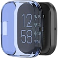 Miniatyrbild 1 av 5: Kompatibel med Fitbit Versa 2 Case Cover - Mjuk TPU Protector Case Frame (blå)