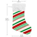 Miniatyrbild 3 av 7: Julklapp, Personliga Julklappsstrumpor 2-pack Jul Röd Grön Randig 45,7 cm Julstrumpor Hängande Ornament Eldstad för Bygg